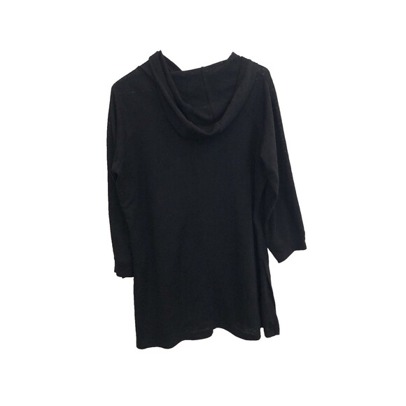 Avenue Leisure Plus 14/16 Black Knit Pullover Sweater Kangaroo Pocket Soft - Picture 2 of 9